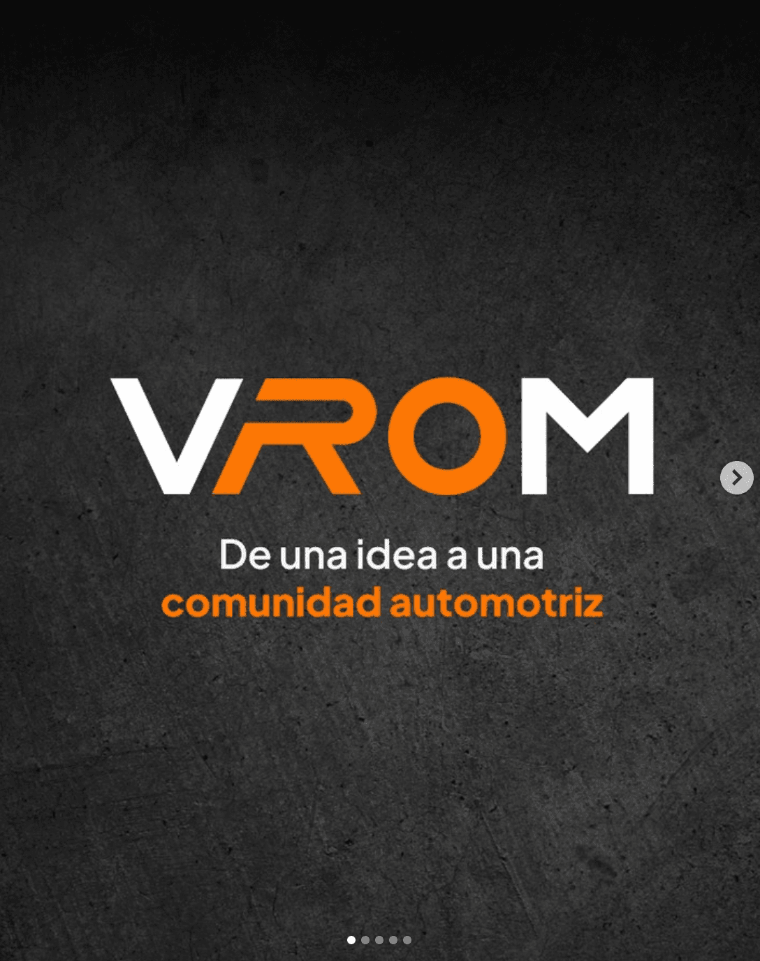 Vrom Chile — publicación Instagram (comunidad automotriz)