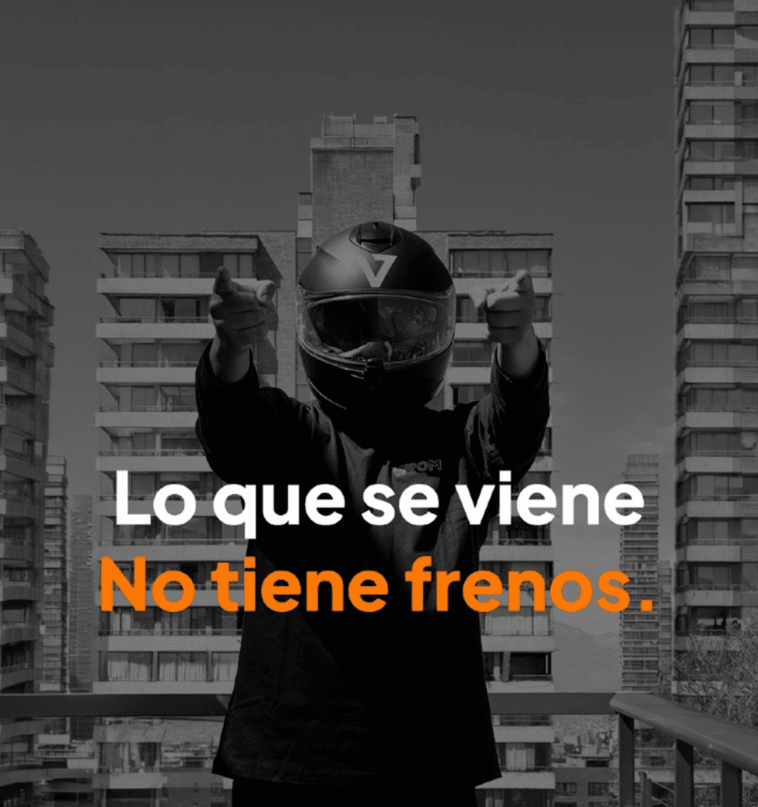 Vrom Chile — publicación Instagram (sin frenos)