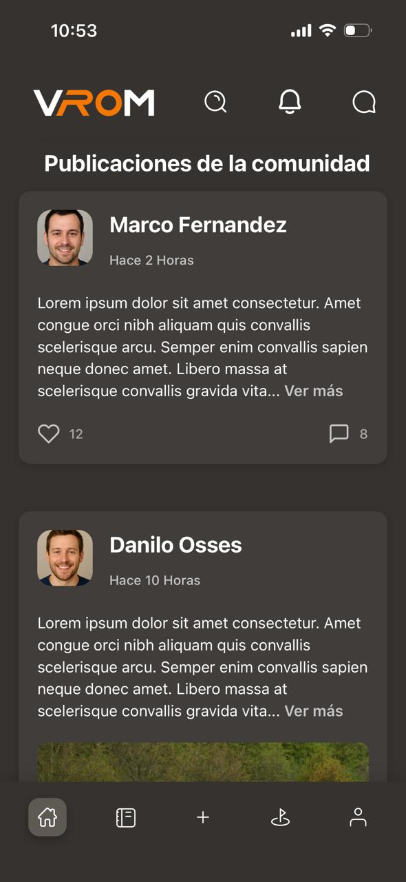 Ilustración de la comunidad y red social automotriz VROM